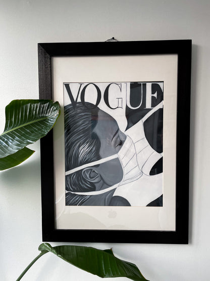 Vogue Couple Kissing Painting