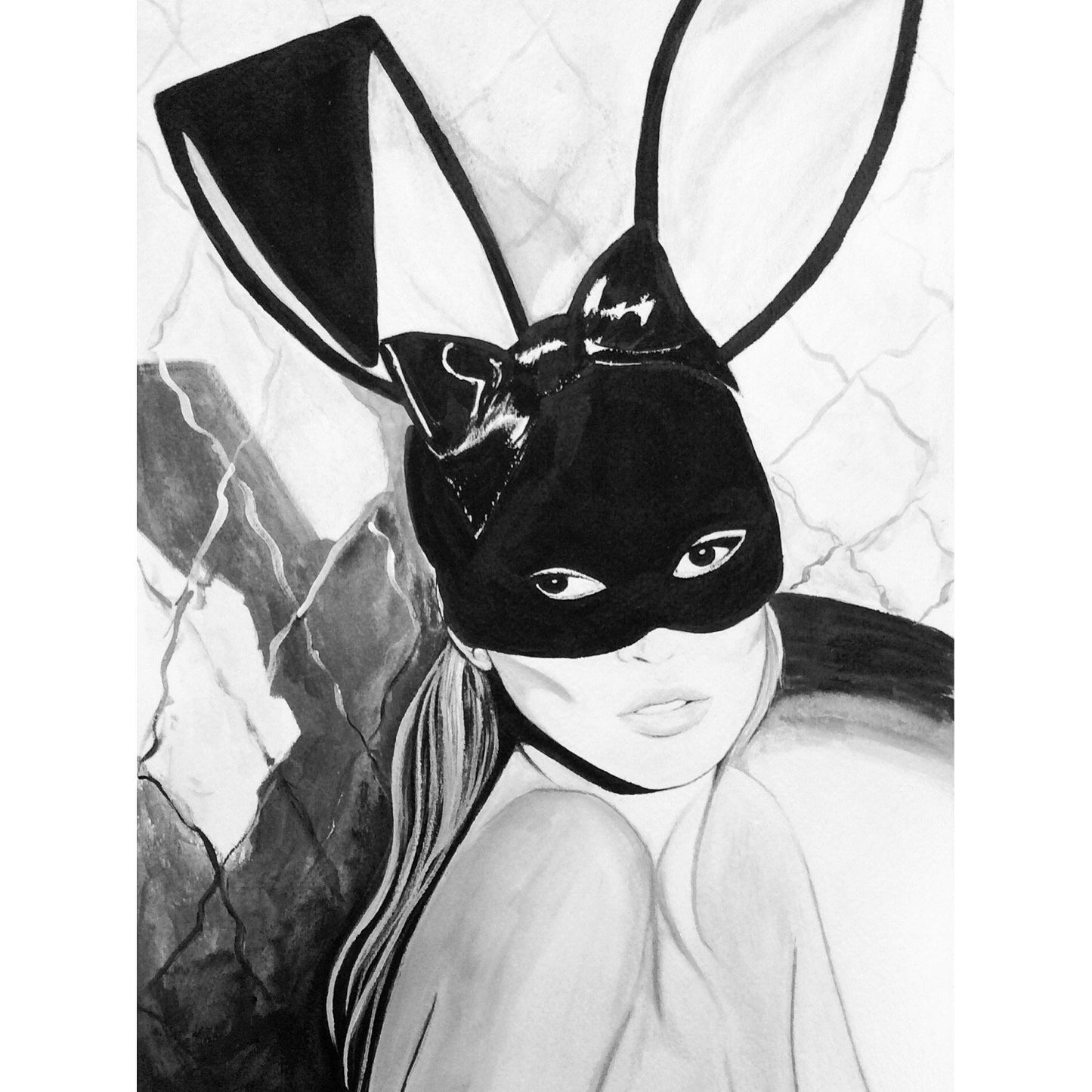 Black and White Kate Moss Painting - Mert Alas and Marcus Piggott's photoshoot for Playboy. 